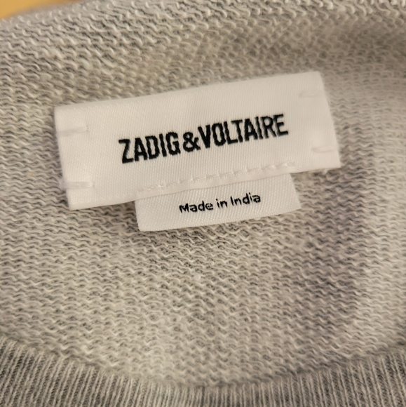 Zadig & Voltaire Rock & Roll Studded Sweatshirt Medium - Picture 3 of 6